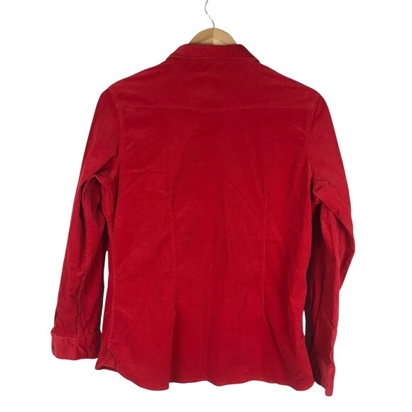 Woolrich Womens Pendulum Corduroy Shirt Button Up Snaps Medium Red Long Sleeve - Picture 2 of 12